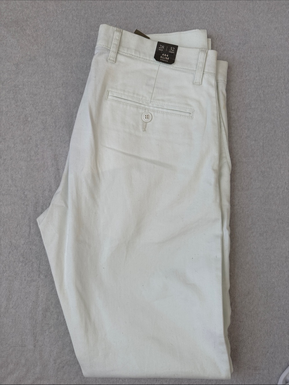 J.Crew 484 Slim Stretch Chino Pants Men’s 28x32 White NWT
